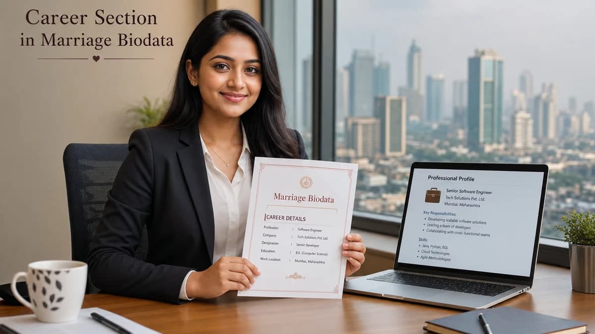 How to Describe Your Career Goals and Income in a Professional Marriage Biodata